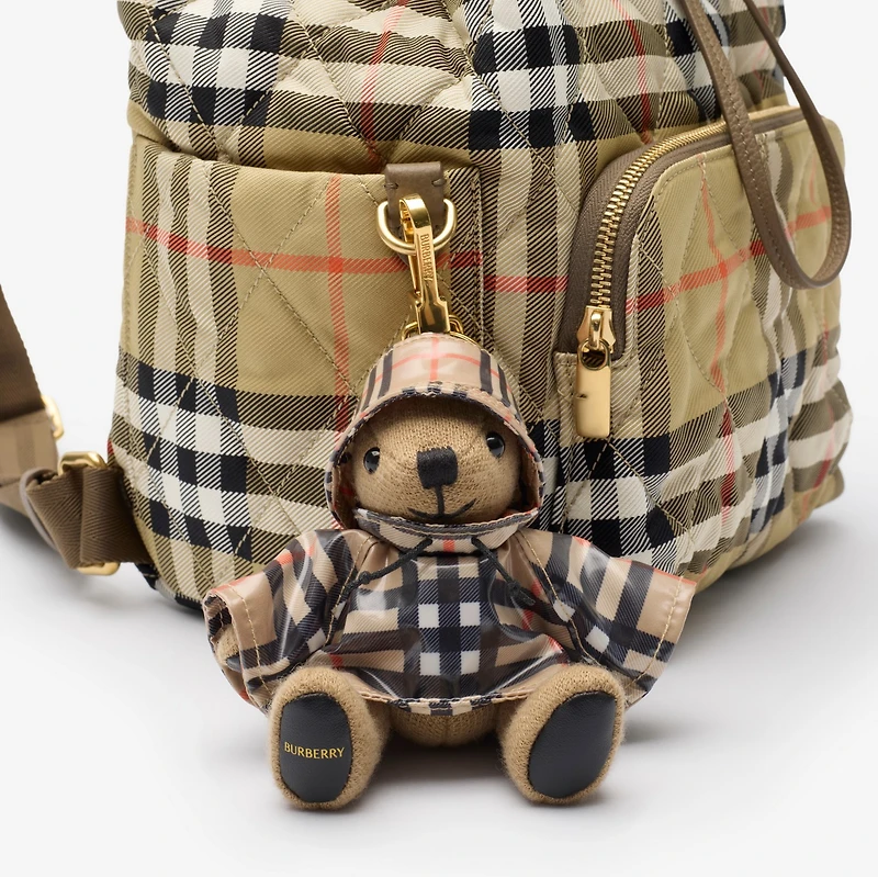 Thomas Bear Charm in Sand beige - Women | Burberry® Official