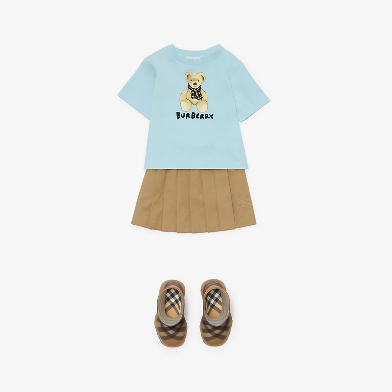 Thomas Bear Cotton T-shirt in Cloud blue | Burberry® Official
