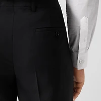 Classic Fit Wool Mohair Tailored Trousers in Black - Men | Burberry® Official