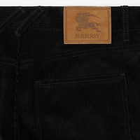 Corduroy Trousers in Black - Men | Burberry® Official