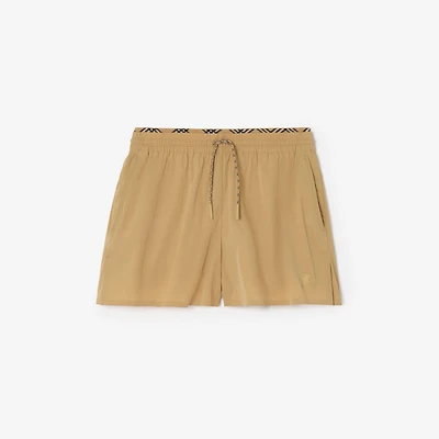 Stretch Nylon Shorts in Beige - Women | Burberry® Official