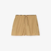 Stretch Nylon Shorts in Beige - Women | Burberry® Official