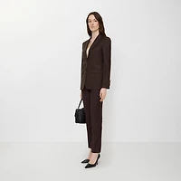 Wool Tailored Trousers in Carbon brown - Women | Burberry® Official