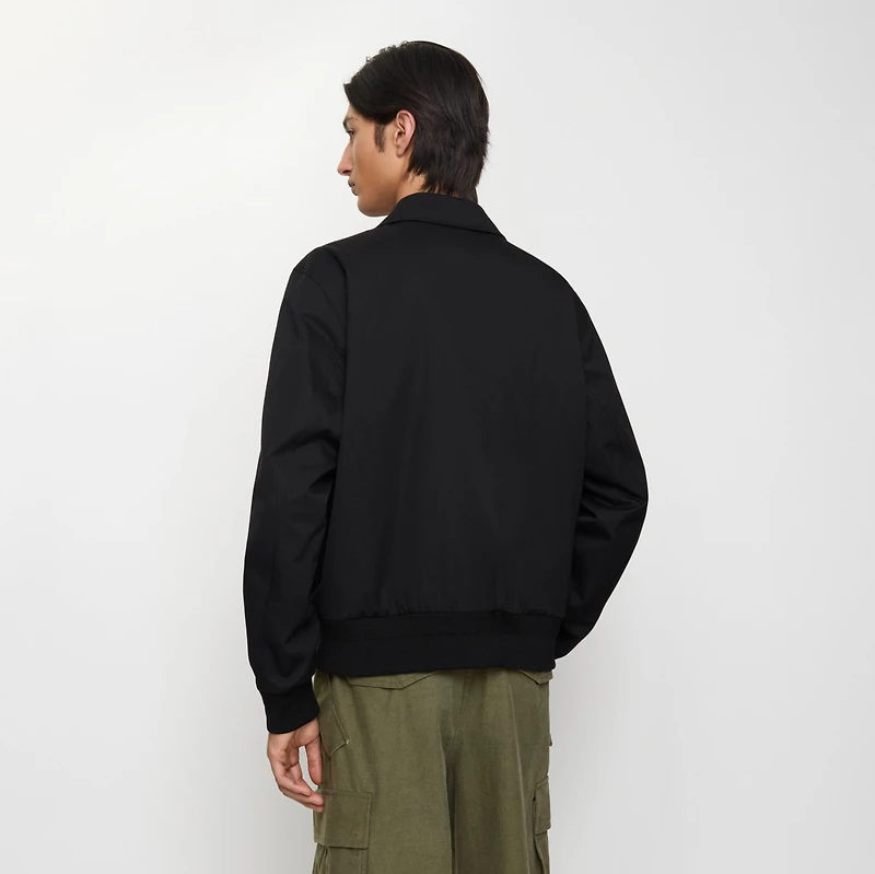 Gabardine Harrington Jacket in Black - Men | Burberry® Official