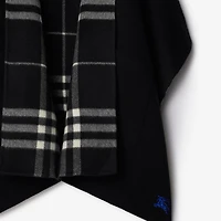 Reversible Check Cashmere Cape in Black/calico | Burberry® Official