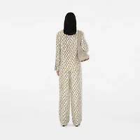 Knot Silk Shirt in Thatch - Women | Burberry® Official