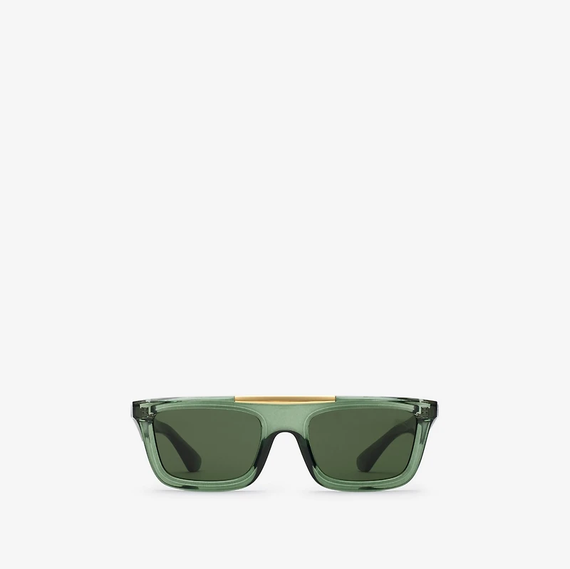 Classic Rectangular Sunglasses​ in Khaki - Men | Burberry® Official