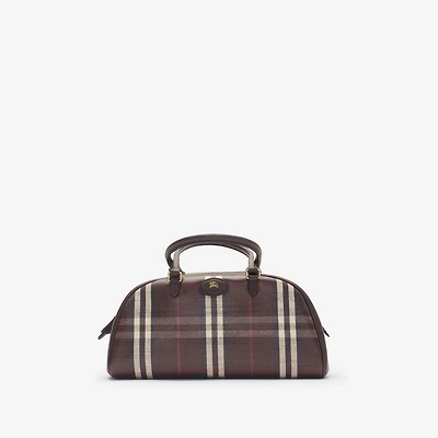 Medium Highlands Bowling Bag​ in Mahogany red - Women | Burberry® Official