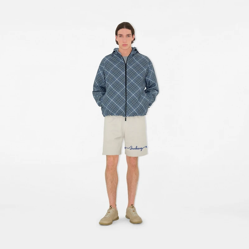 Knot Logo Cotton Shorts in Sail - Men | Burberry® Official