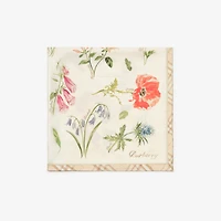 Blooms of Britain Silk Scarf in Sesame beige | Burberry® Official