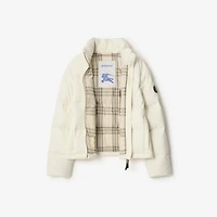 Cashmere Ambleside Puffer Jacket in Ice white - Women, Nylon | Burberry® Official