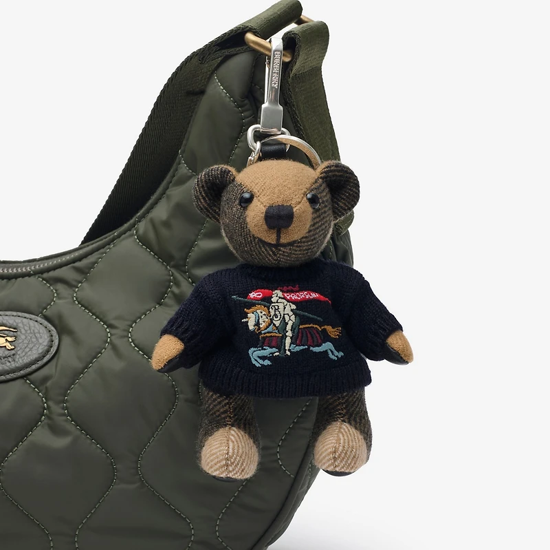 Thomas Bear Charm in British blue - Men | Burberry® Official