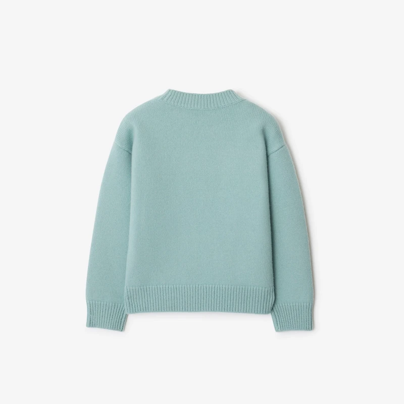 EKD Wool Cashmere Sweater in Eggshell blue | Burberry® Official