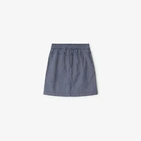 Striped Denim Skirt in Dark navy | Burberry® Official