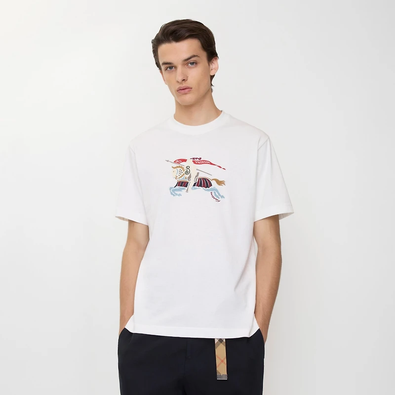 EKD Cotton T-shirt in Chalk white - Men | Burberry® Official