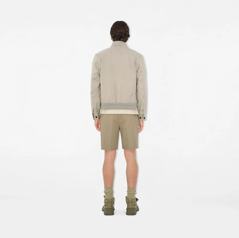 Cotton Chino Shorts in Skylark - Men | Burberry® Official