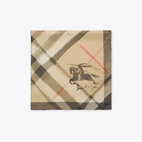 Watercolour Check Silk Scarf in Sand beige | Burberry® Official