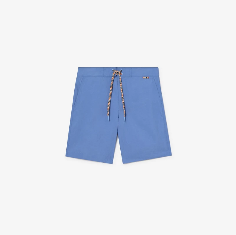Logo Graphic Swim Shorts in Periwinkle blue - Men | Burberry® Official