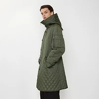 Reissued Quilted Nylon Parka in Khaki green - Men | Burberry® Official