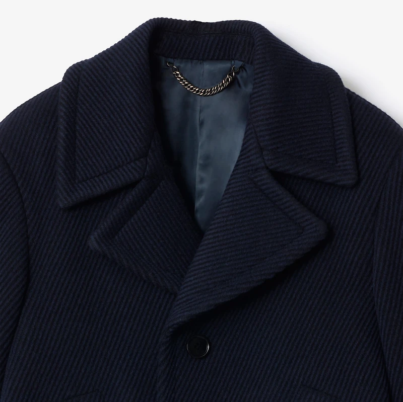 Wool Tailored Coat in Nightshade blue/twilight blue - Men | Burberry® Official