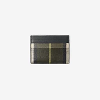 Tall Check Card Case in Thicket green - Men | Burberry® Official