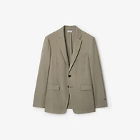 Wool Tailored Jacket in Olive drab green - Men | Burberry® Official