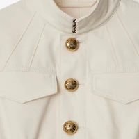 Cropped Cotton Jacket in Off white - Women | Burberry® Official