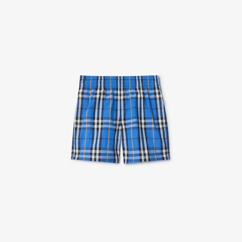 Check Swim Shorts in Hyacinth blue | Burberry® Official