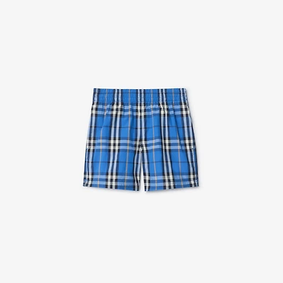 Check Swim Shorts in Hyacinth blue | Burberry® Official