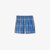 Check Swim Shorts in Hyacinth blue | Burberry® Official
