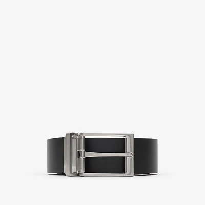 Reversible Leather Belt in Black/hazel brown - Men | Burberry® Official