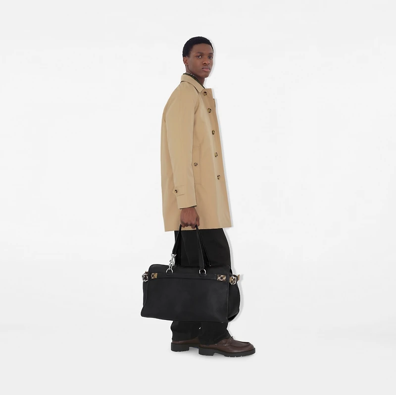 Short Camden Heritage Car Coat in Honey - Men, Cotton Gabardine | Burberry® Official