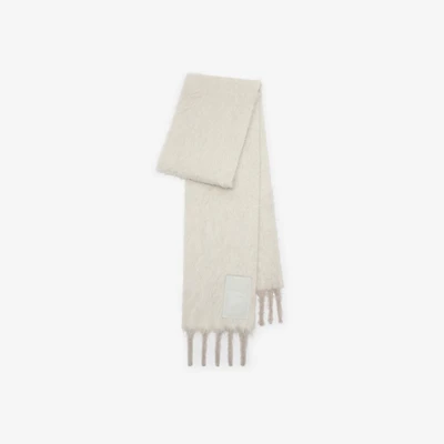 Alpaca Wool Blend Scarf in Alpine white | Burberry® Official