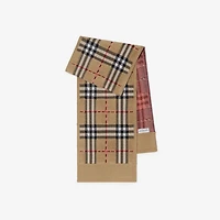 Check Wool Scarf in Sand - Children | Burberry® Official