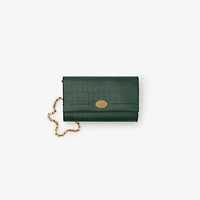 Cotswolds Chain Strap Wallet in Ivy green - Women | Burberry® Official