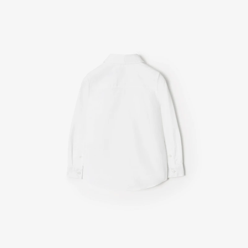 Cotton Oxford Shirt in White | Burberry® Official