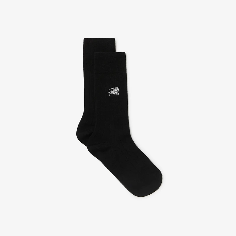 Wool Blend Socks in Black | Burberry® Official