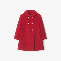 Bouclé Coat in Poppy | Burberry® Official