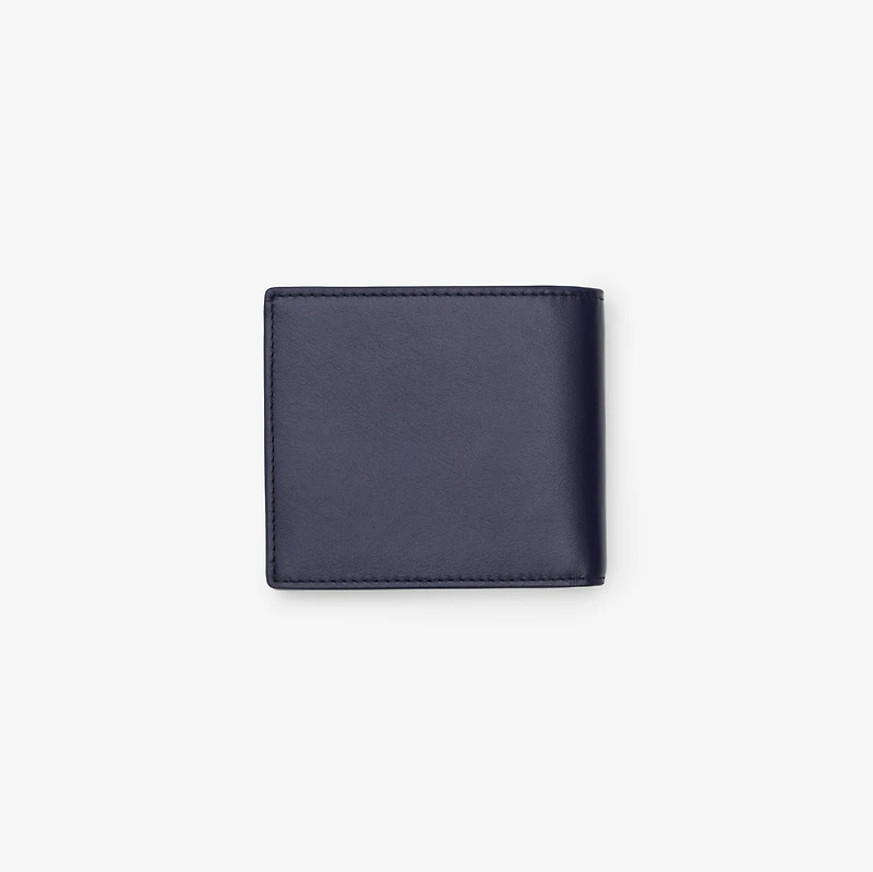 Pop Check Bifold Wallet in Midnight blue - Men | Burberry® Official