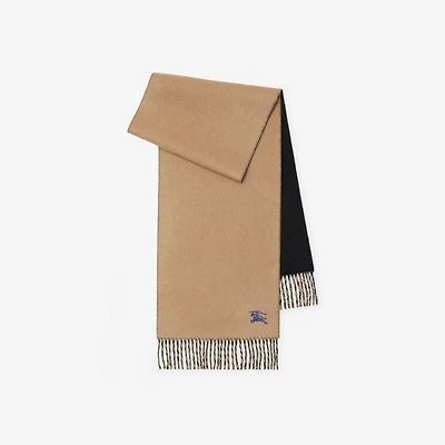 Reversible Cashmere Scarf in Camel/black | Burberry® Official