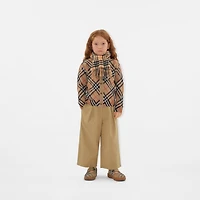 Check Wool Cardigan in Sand | Burberry® Official