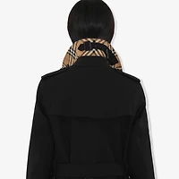 Mid-length Kensington Heritage Trench Coat in Black - Women, Cotton Gabardine | Burberry® Official