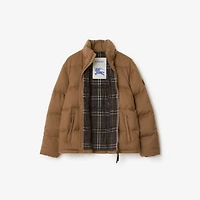 Cashmere Snowdon Puffer Jacket in Camel - Men | Burberry® Official