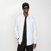 Slim Fit Cotton Oxford Shirt in White - Men | Burberry® Official