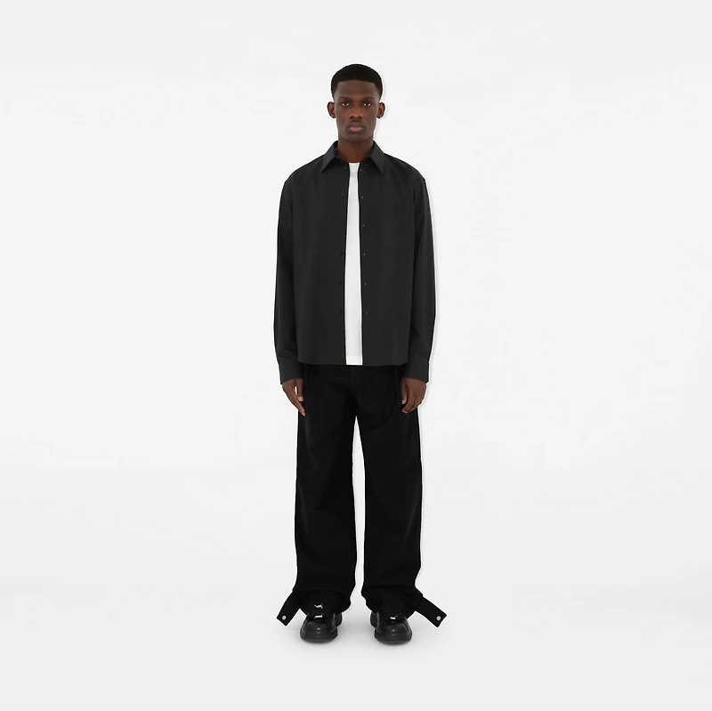 Stretch Wool Shirt in Brisk - Men | Burberry® Official