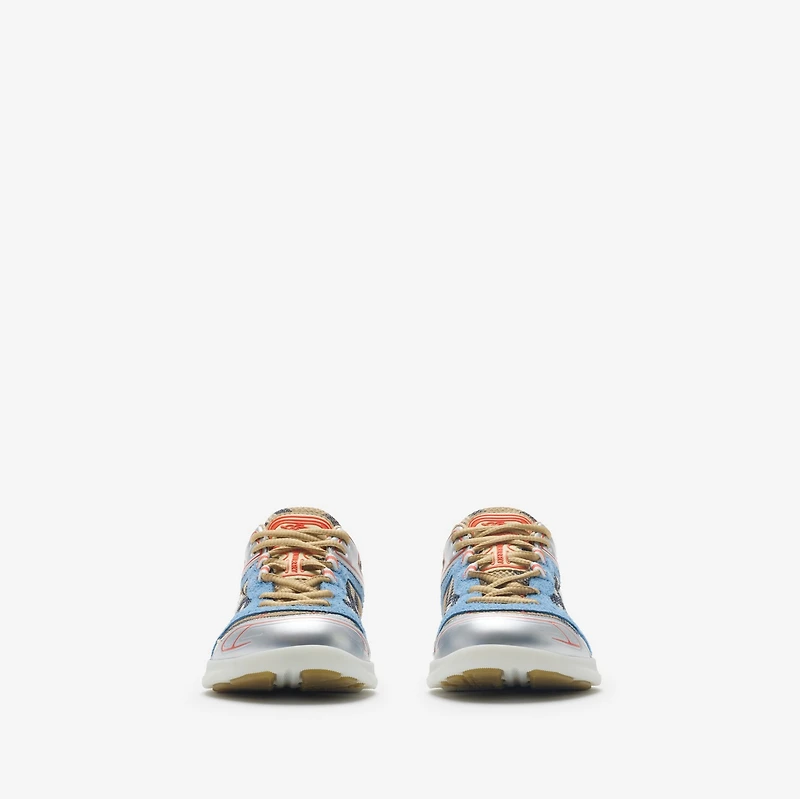 Check Matrix Sport Sneakers in Sand - Women, Nylon | Burberry® Official