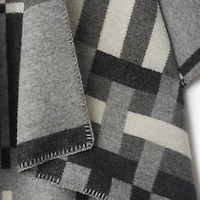 Colour Block Check​ Wool Cape in Chalk | Burberry® Official