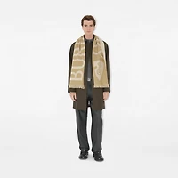Logo Wool Scarf in Sand | Burberry® Official