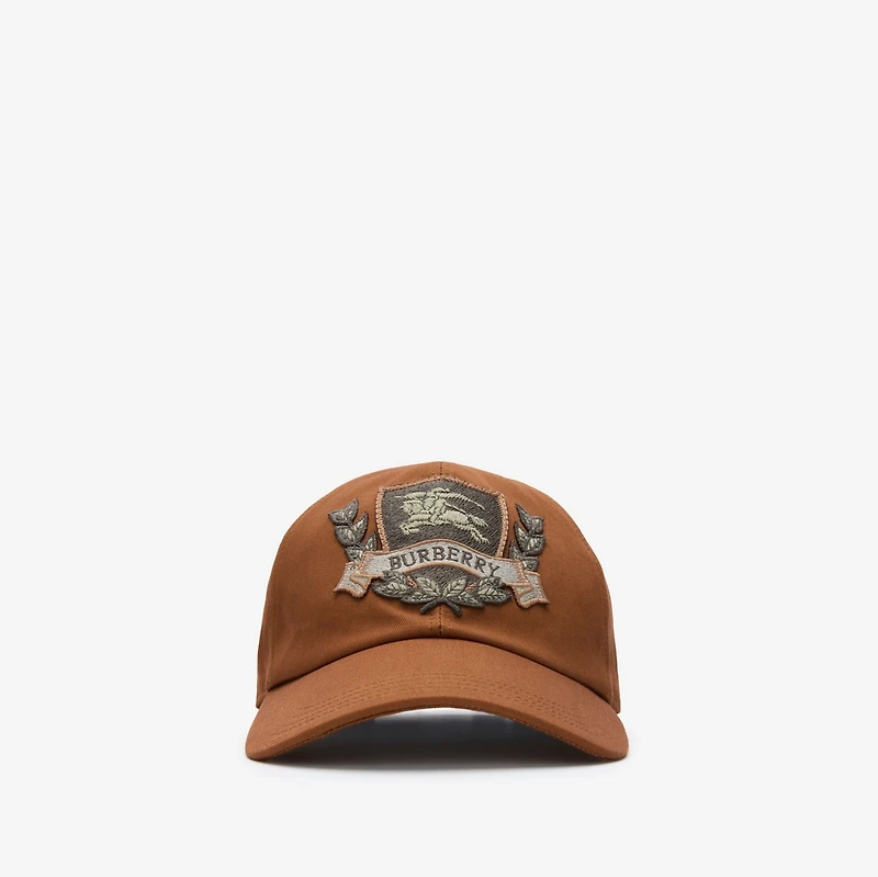 EKD Crest Gabardine Baseball Cap in Ginger brown - Men | Burberry® Official