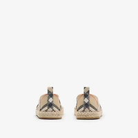 Check Espadrilles in Sand